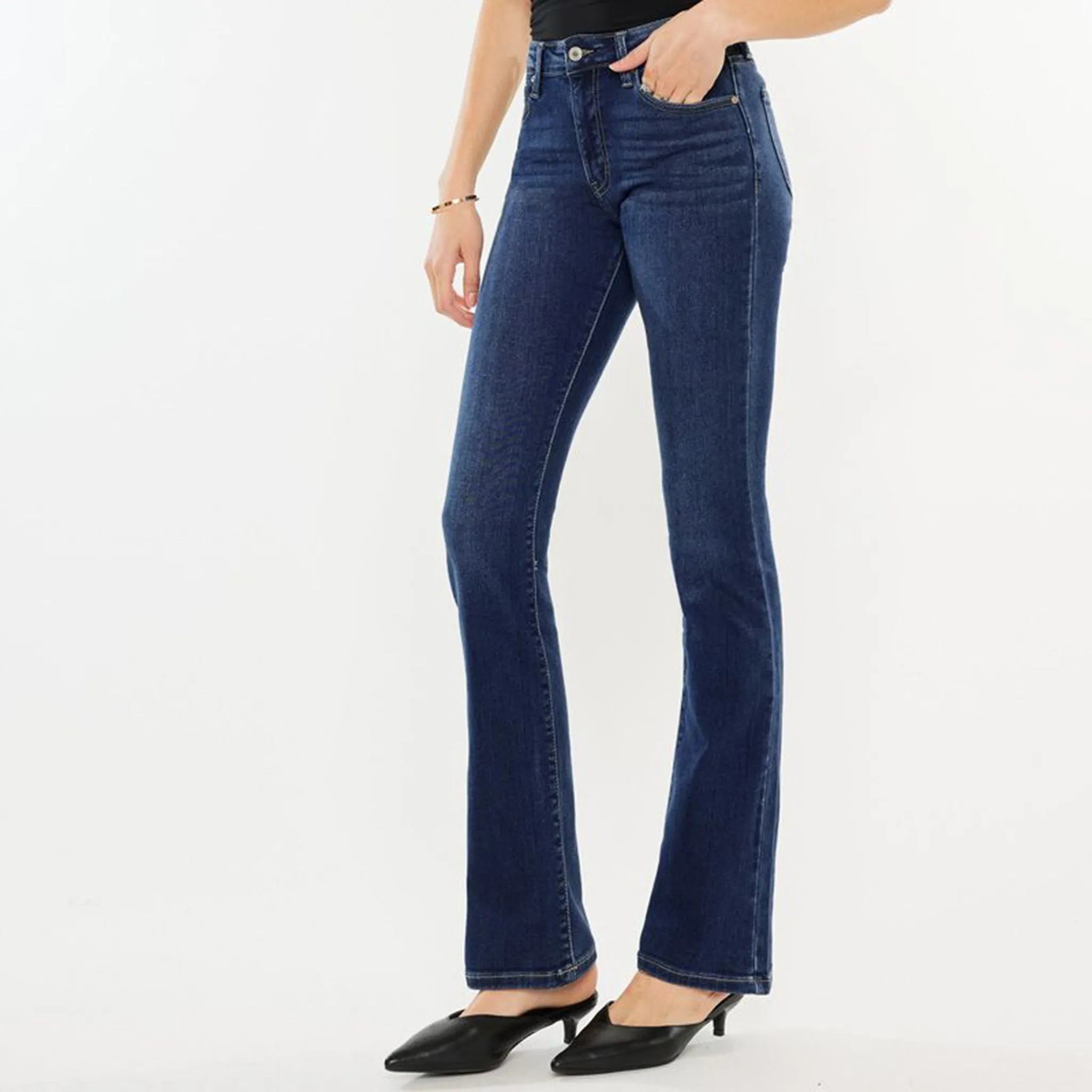 KanCan Dark High Rise Boot Cut Women's Jeans