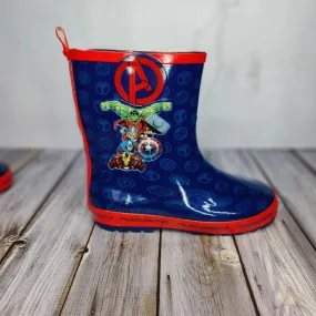 Kids Avengers Blue/Red Wellington Welly Boots - Boys/Girls - Sizes 10-2.5