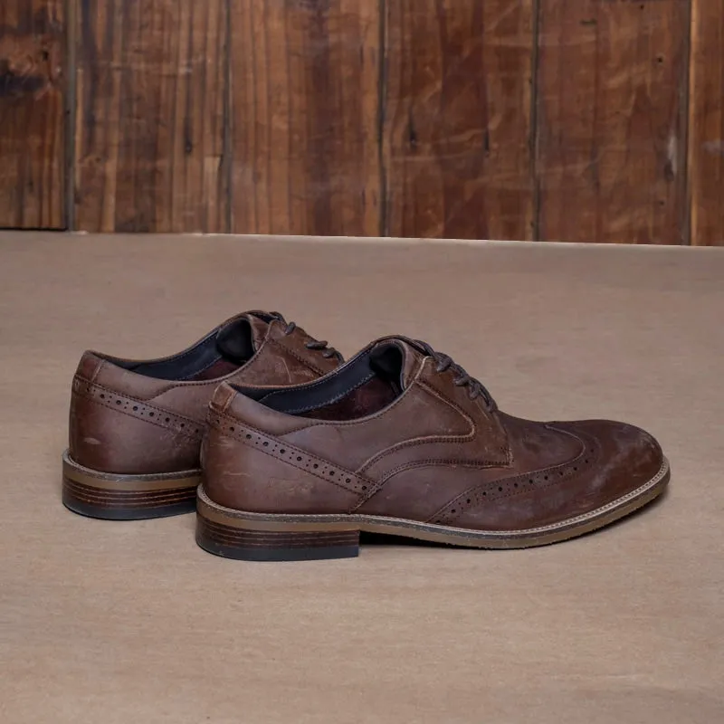 Kingsley Heath Dark Chocolate Wingtip Dress Shoe - DKW/Chocolate