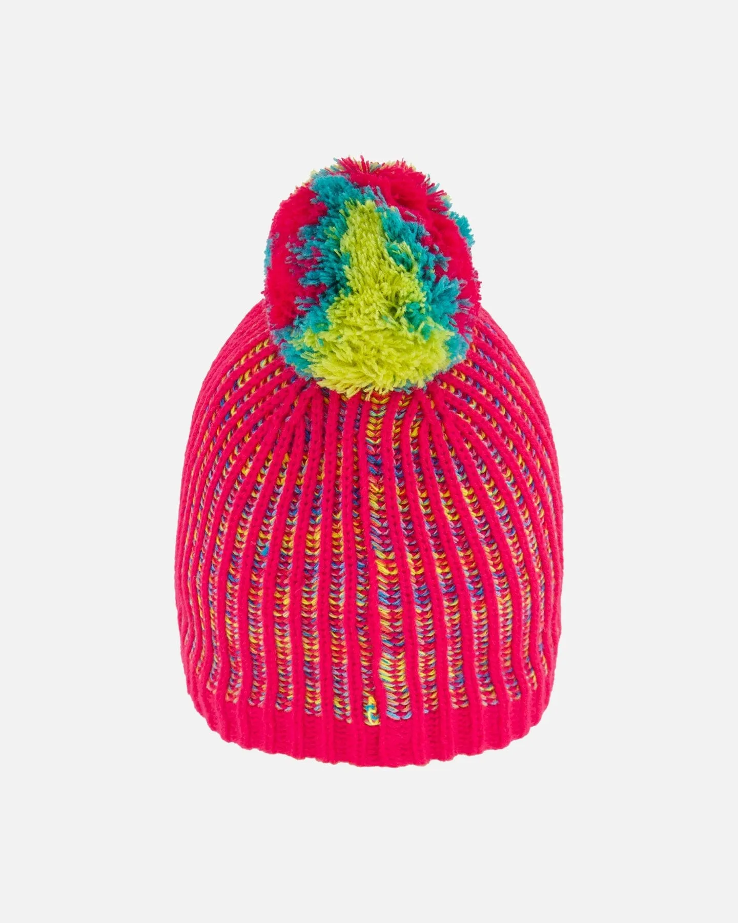 Knit Hat Pink And Multicolor