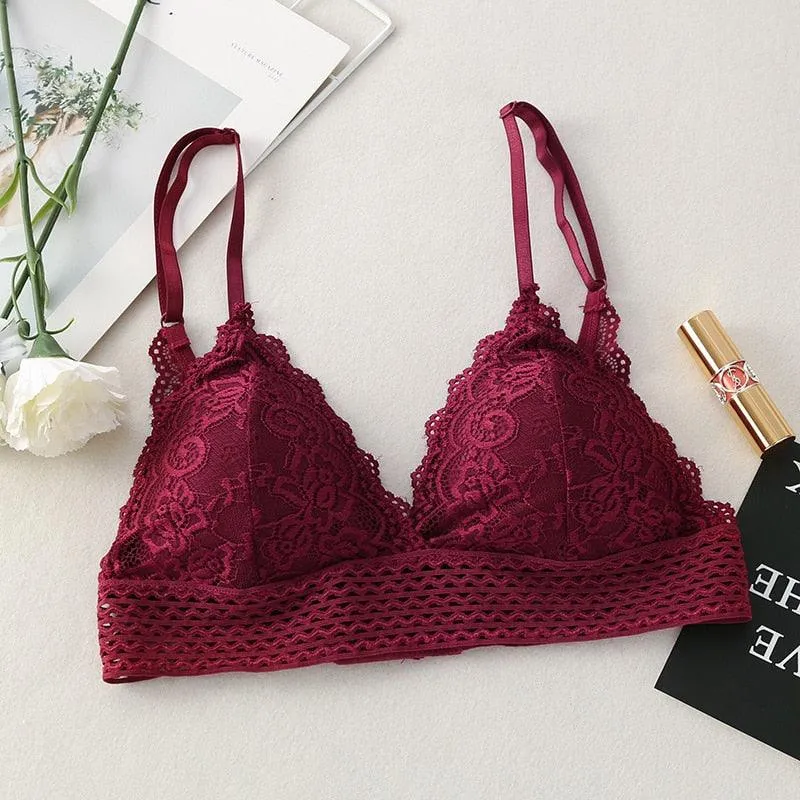 Lace Bra - Underwear - Soft Intimates - Deep V-Neck