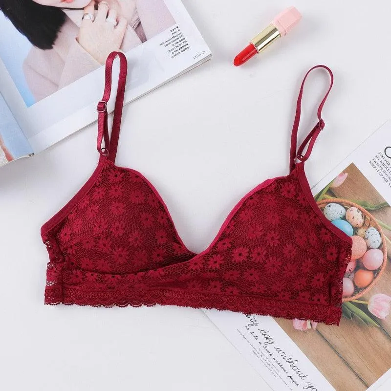 Lace Bra - Underwear - Soft Intimates - Deep V-Neck