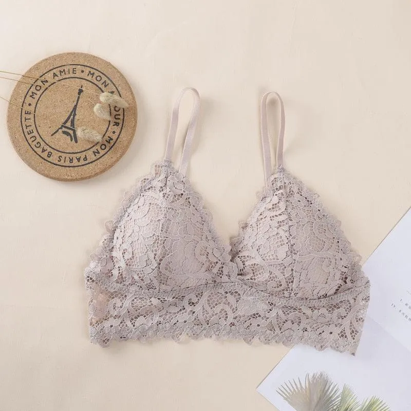 Lace Bra - Underwear - Soft Intimates - Deep V-Neck