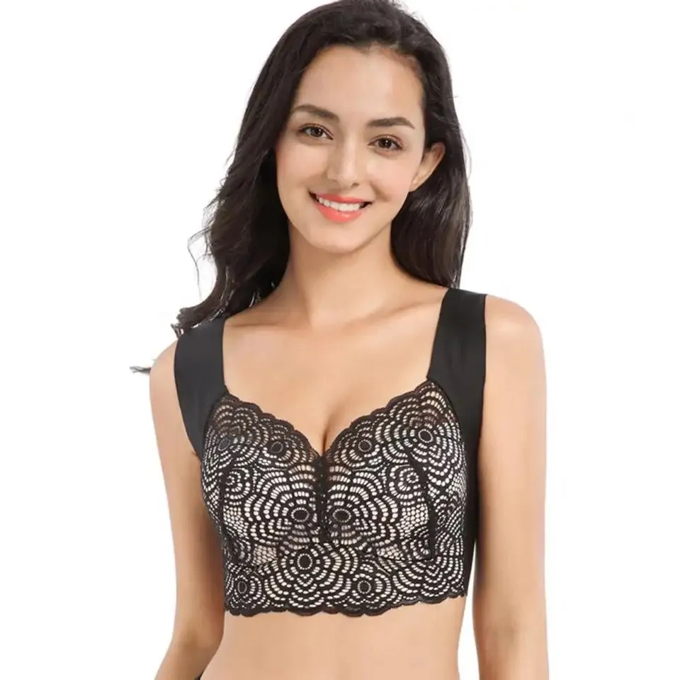 Lace U Back Plus Size Bra without Underwire for Sleeping - S100400