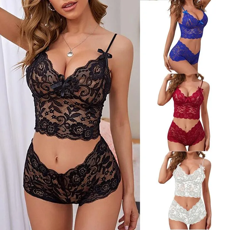 Lace Underwear Set - Sexy Bra and Shorts