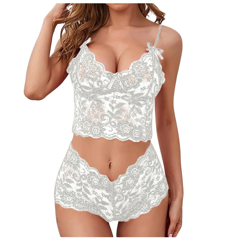 Lace Underwear Set - Sexy Bra and Shorts