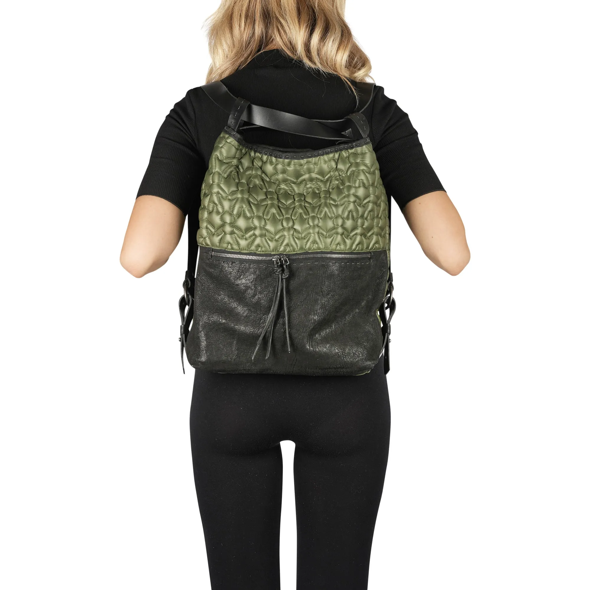 Lara Backpack in Forest Green-Nylon