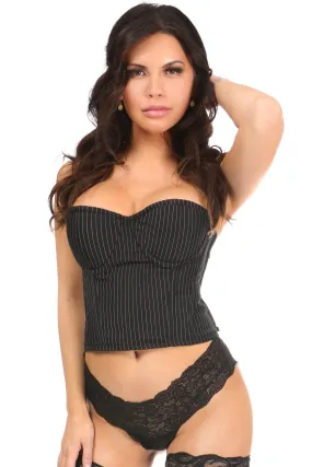 Lavish Pinstripe Underwire Bustier