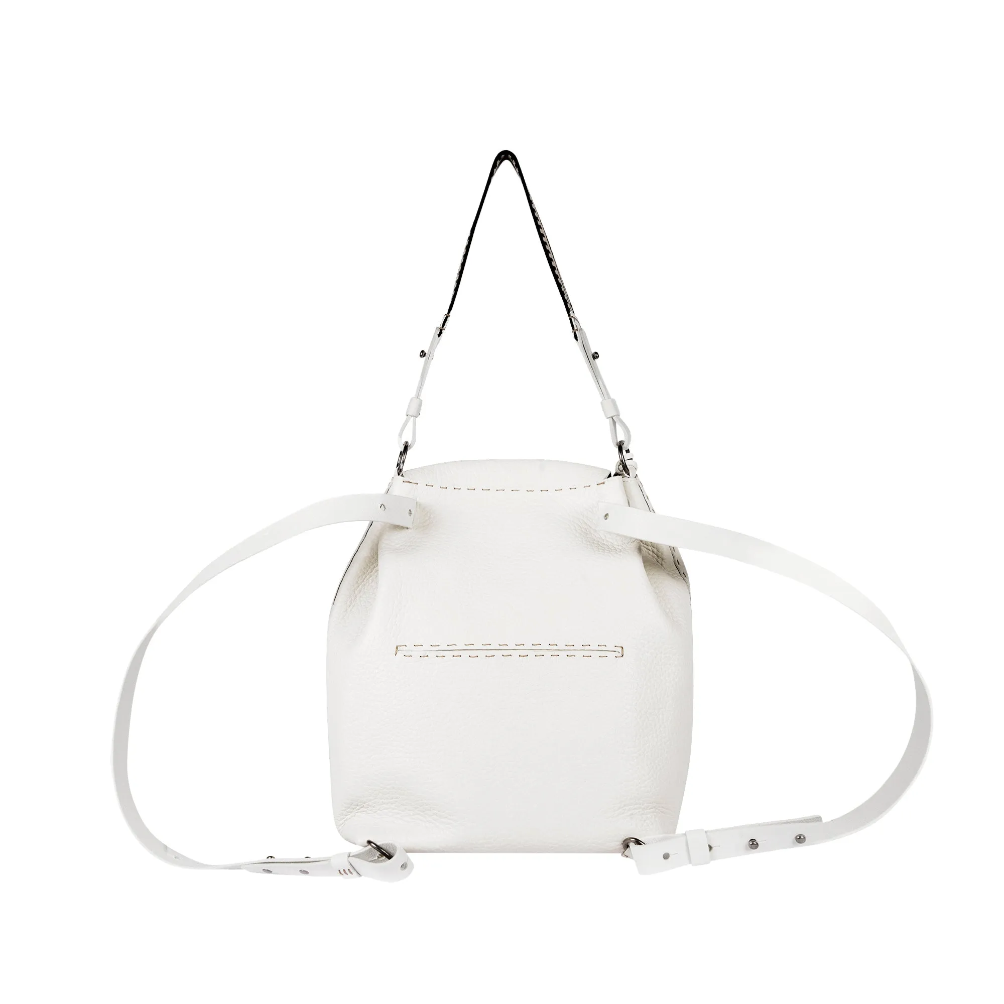 Marika Large Greca Rhino Chalk White Backpack