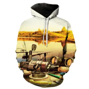 Men/women 3D Hoodies Print Fishing Design