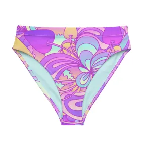 Miami Eco High Waist Bikini Bottom | Purple Delica