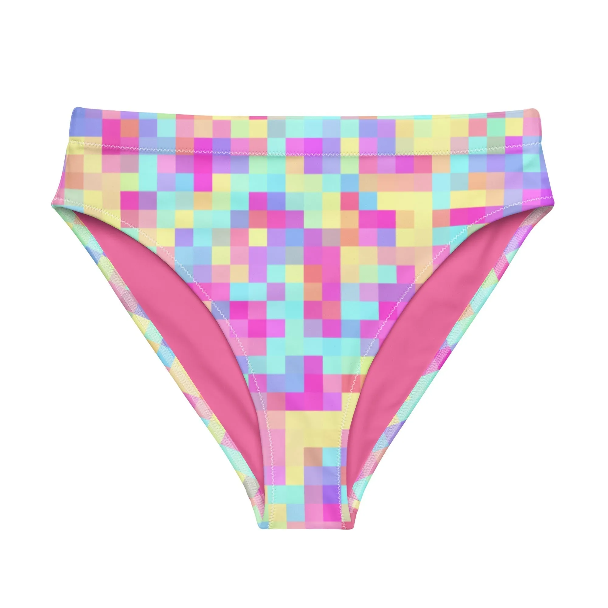 Miami Eco High Waist Bikini Bottom - Pixels 1.0