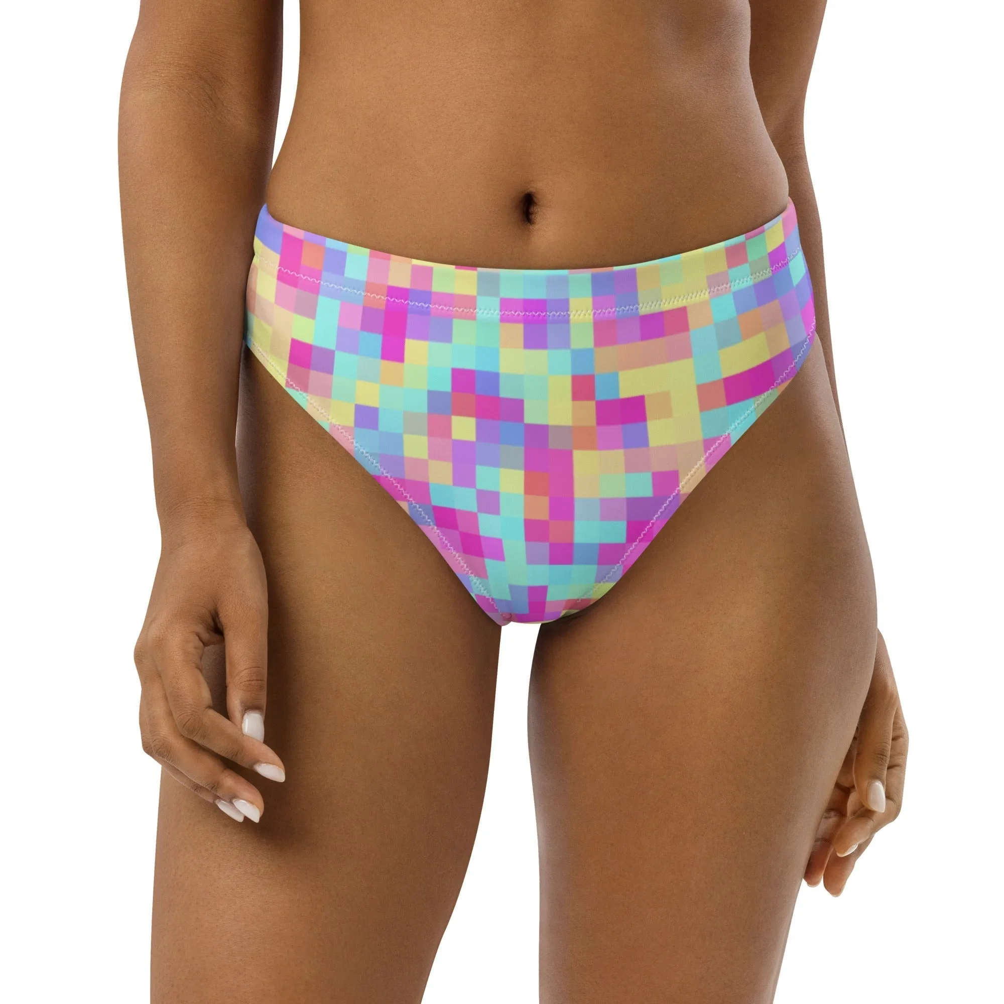 Miami Eco High Waist Bikini Bottom - Pixels 1.0