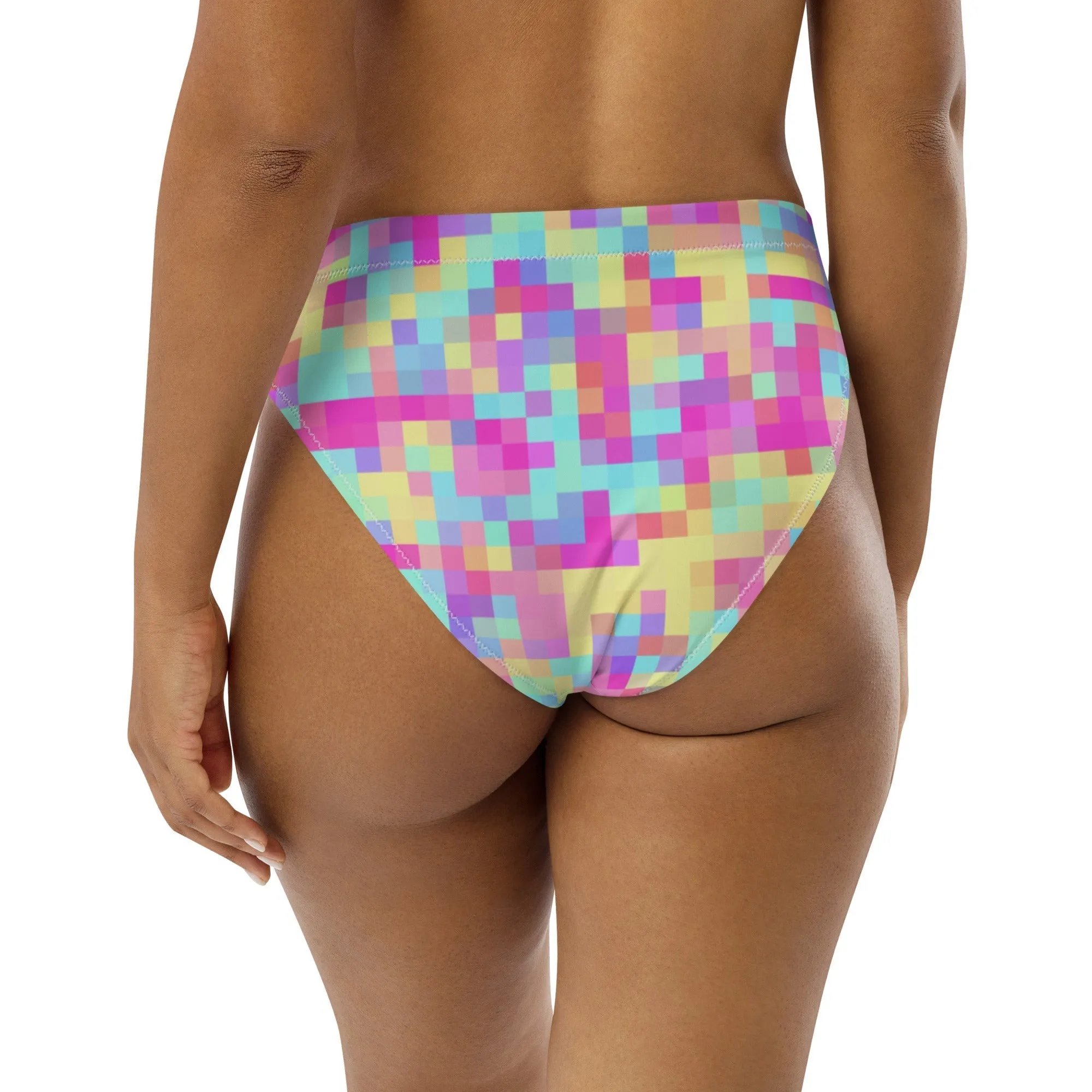 Miami Eco High Waist Bikini Bottom - Pixels 1.0