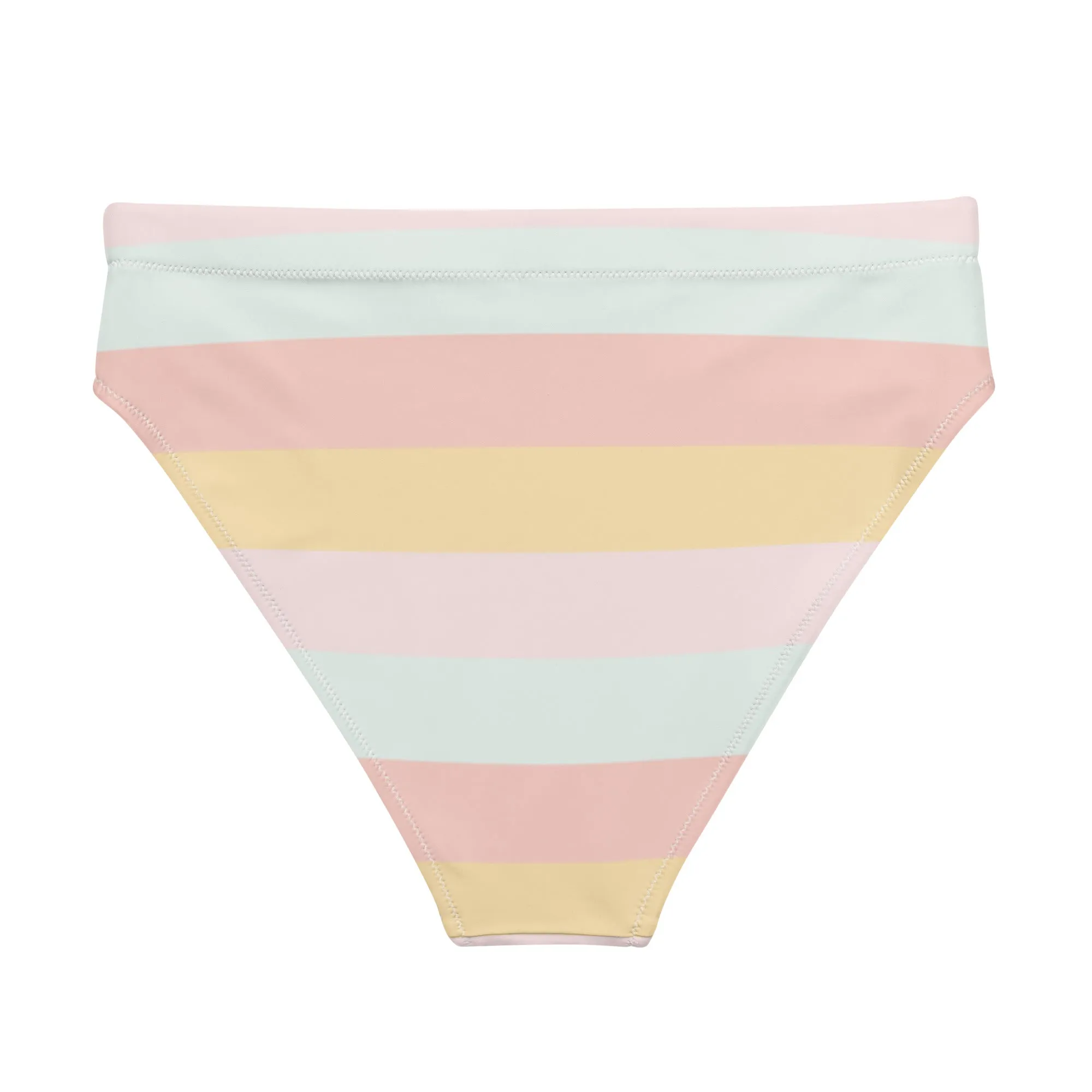 Miami Eco High Waisted Bikini Bottom | Summer Stripes - Get the Best Sustainable Swimwear