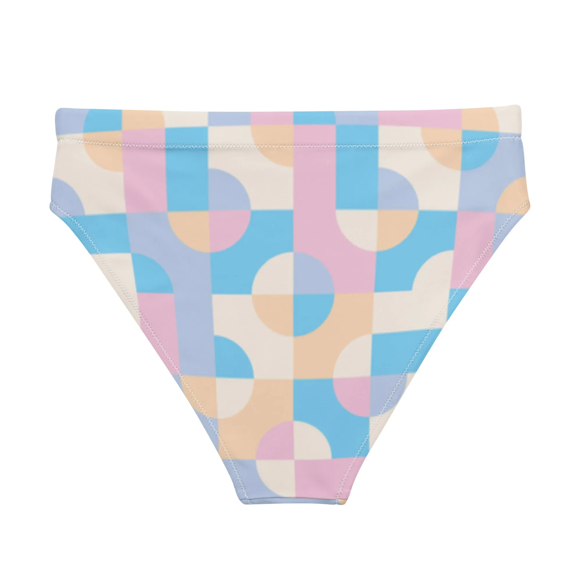 Miami High Waist Bikini Bottom - Pastel Shapes | Shop Now