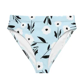 Miami White Garden Eco High Waisted Bikini Bottom