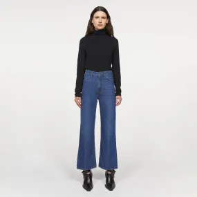 mini culotte jeans indigo