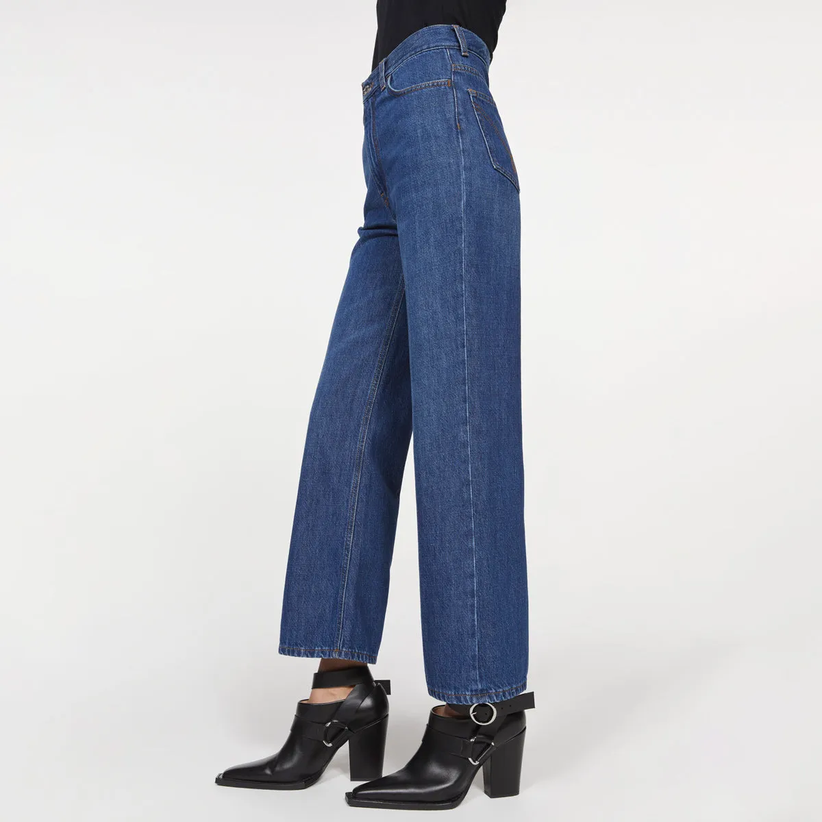 mini culotte jeans indigo