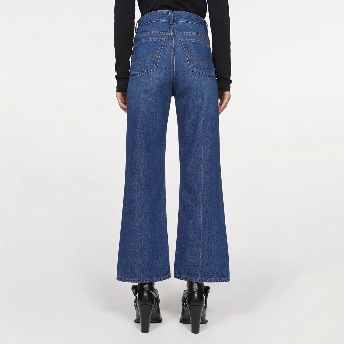 mini culotte jeans indigo