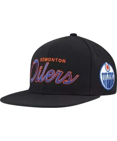 Mitchell & Ness Men's NHL Edmonton Oilers Core Team Script 2.0 Snapback Hat