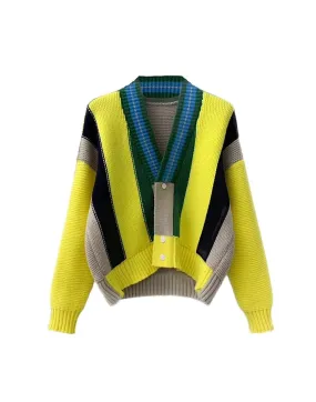 Multi-color striped knit cardigan - Shop now!