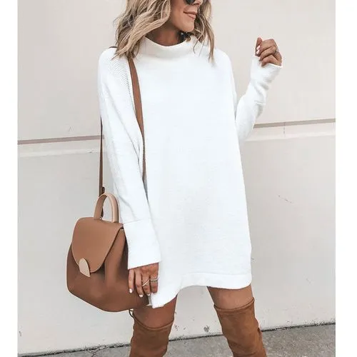 New Casual Long Sleeve Round Neck Dress