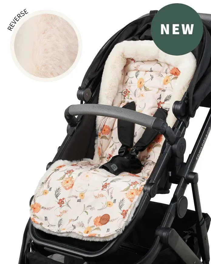 Oioi Reversible Cozy Fleece Pram Liner - Wildflower/Fleece - Best Deal