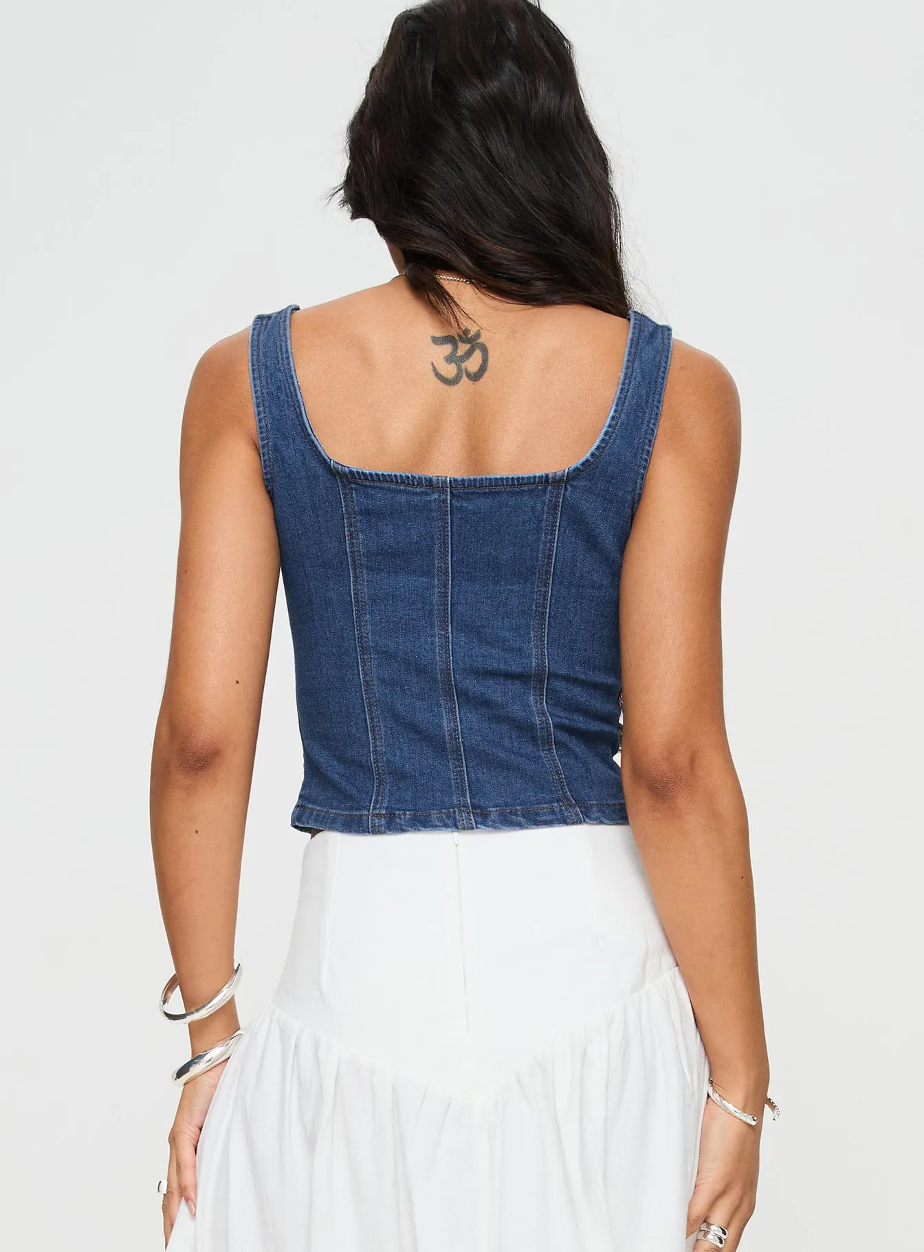 Packston Denim Top Mid Wash