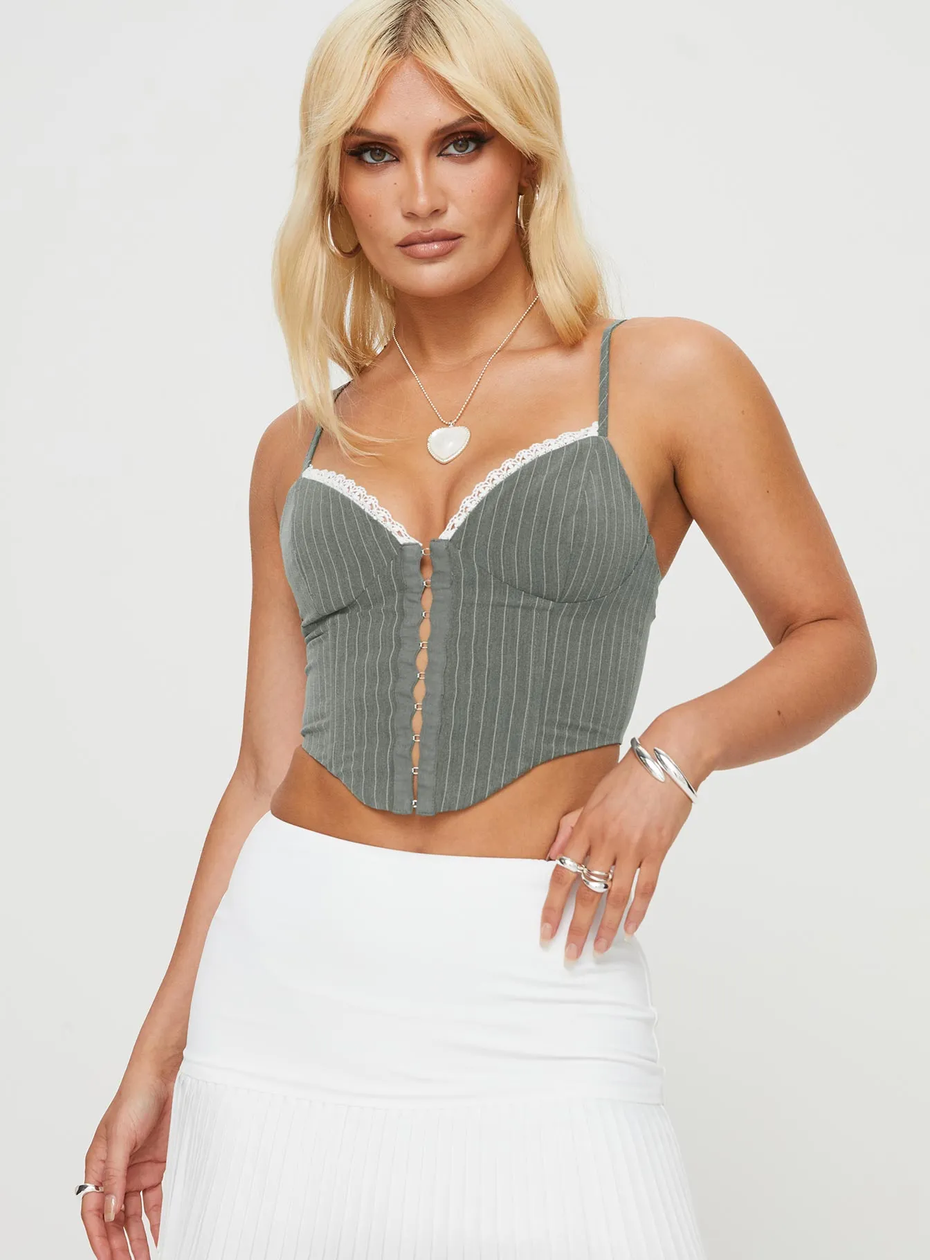 Palisade grey corset top - Shop now