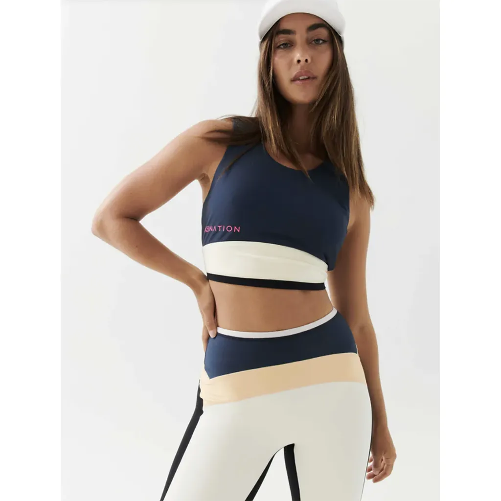 PE Nation Midnight Navy Outline Sports Bra XS