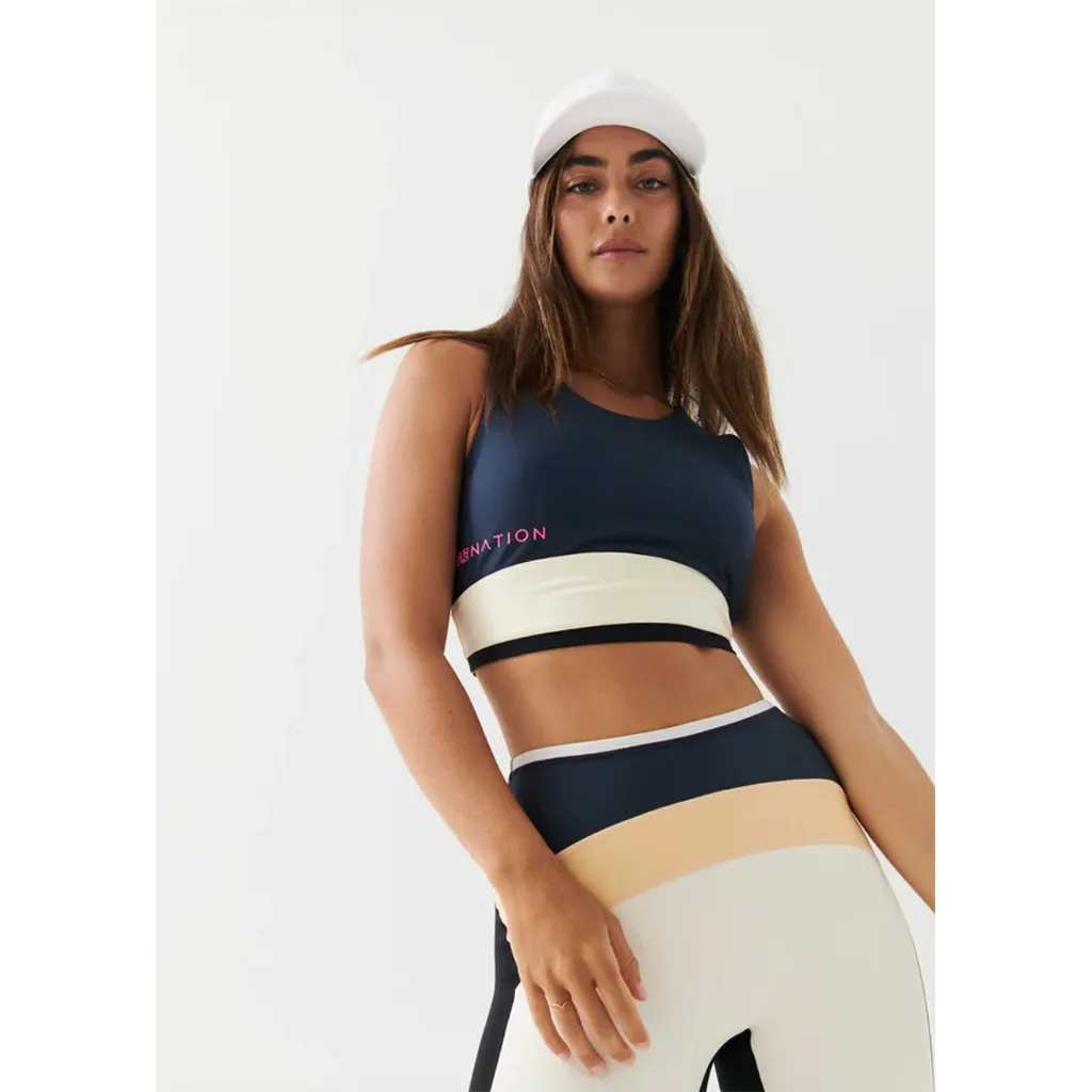 PE Nation Midnight Navy Outline Sports Bra XS