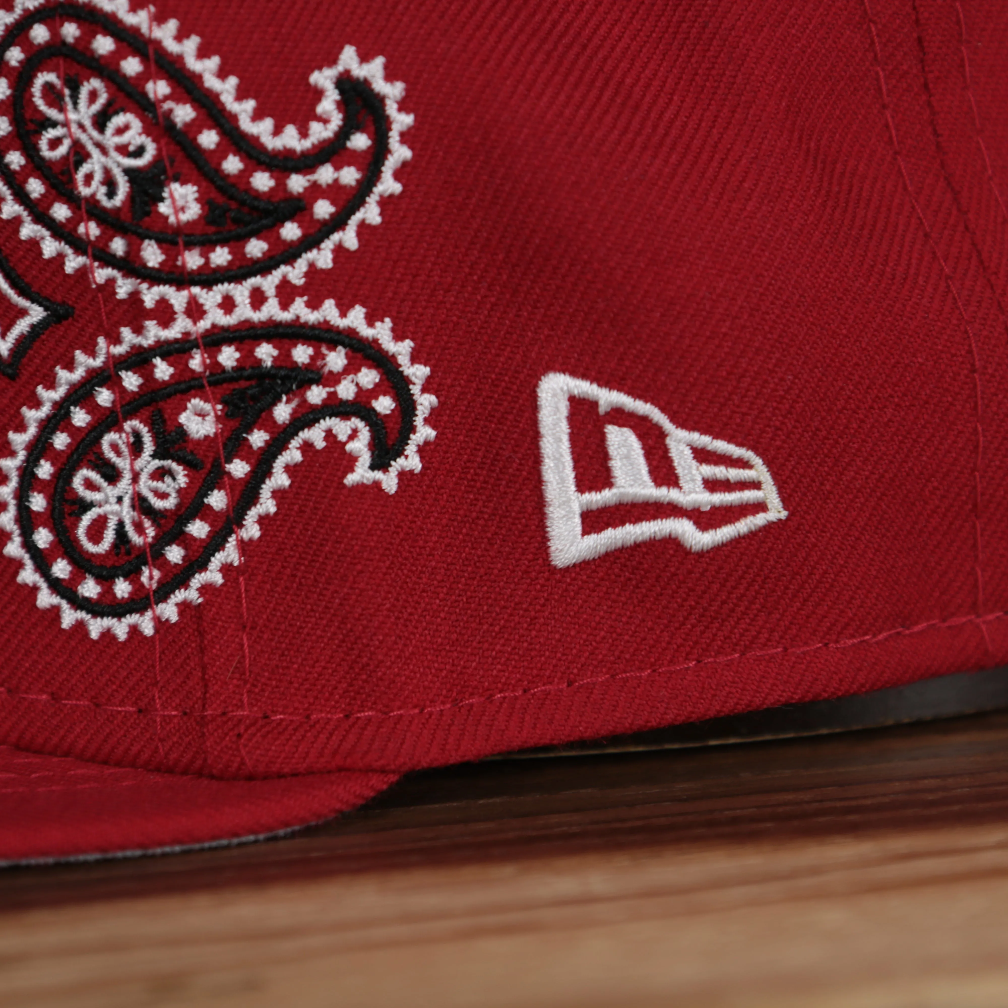 Philadelphia Phillies Paisley Bandana Pattern Fitted Cap - Grey Bottom, Red | 5950