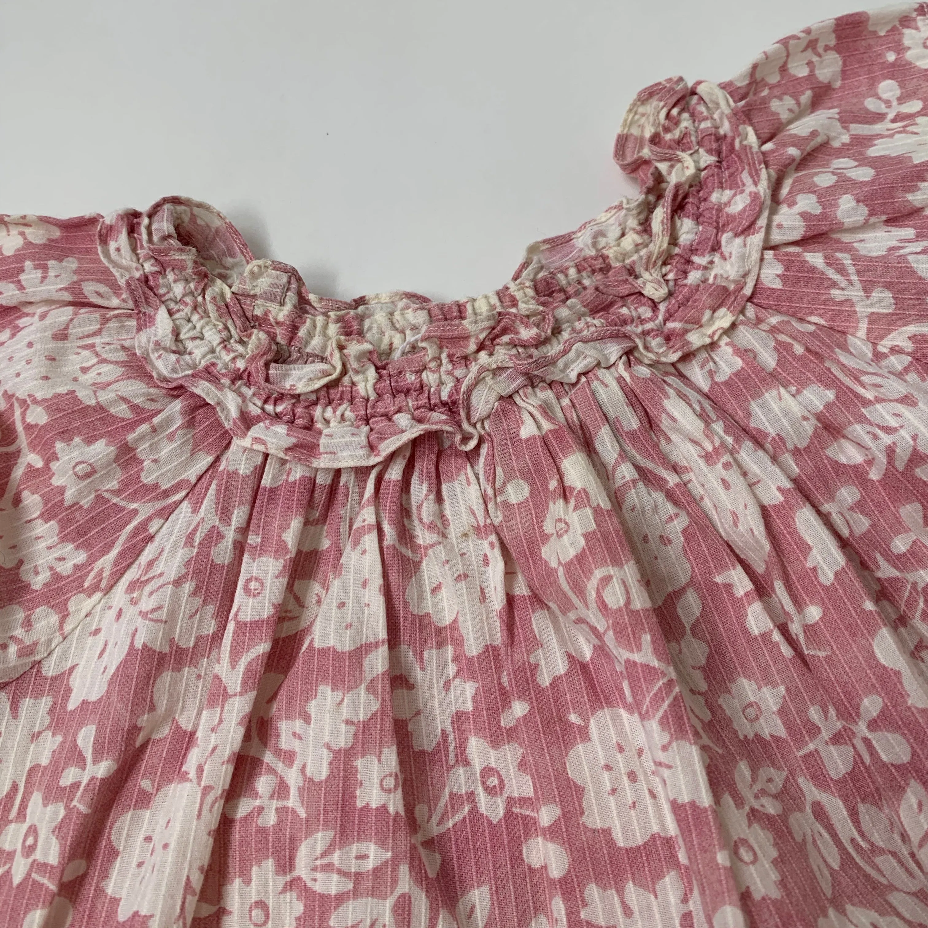 Pink and White Floral Dress - Bonpoint | Size: 3 Years