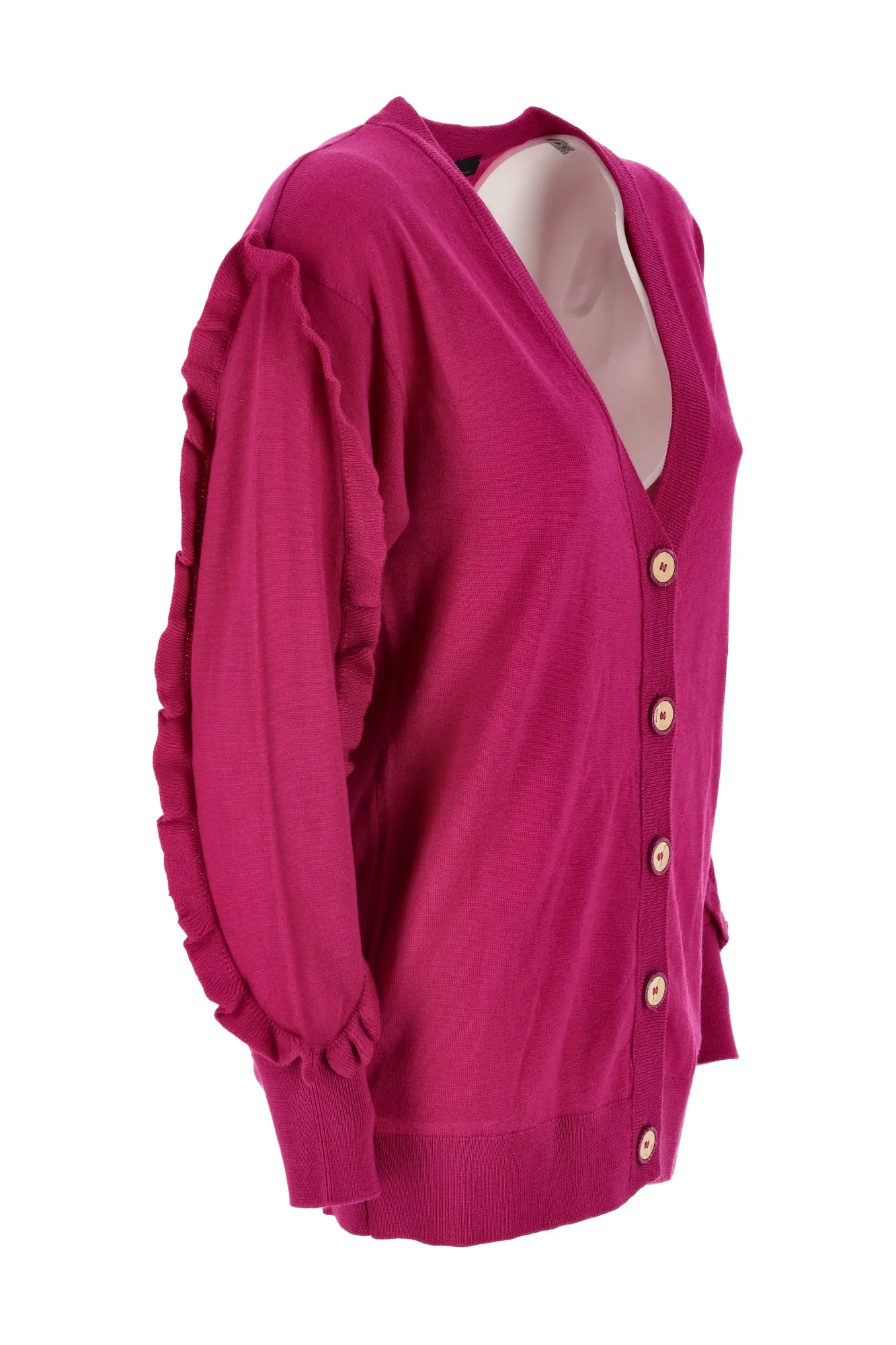 Pink Women's Lamb Wool Cardigan