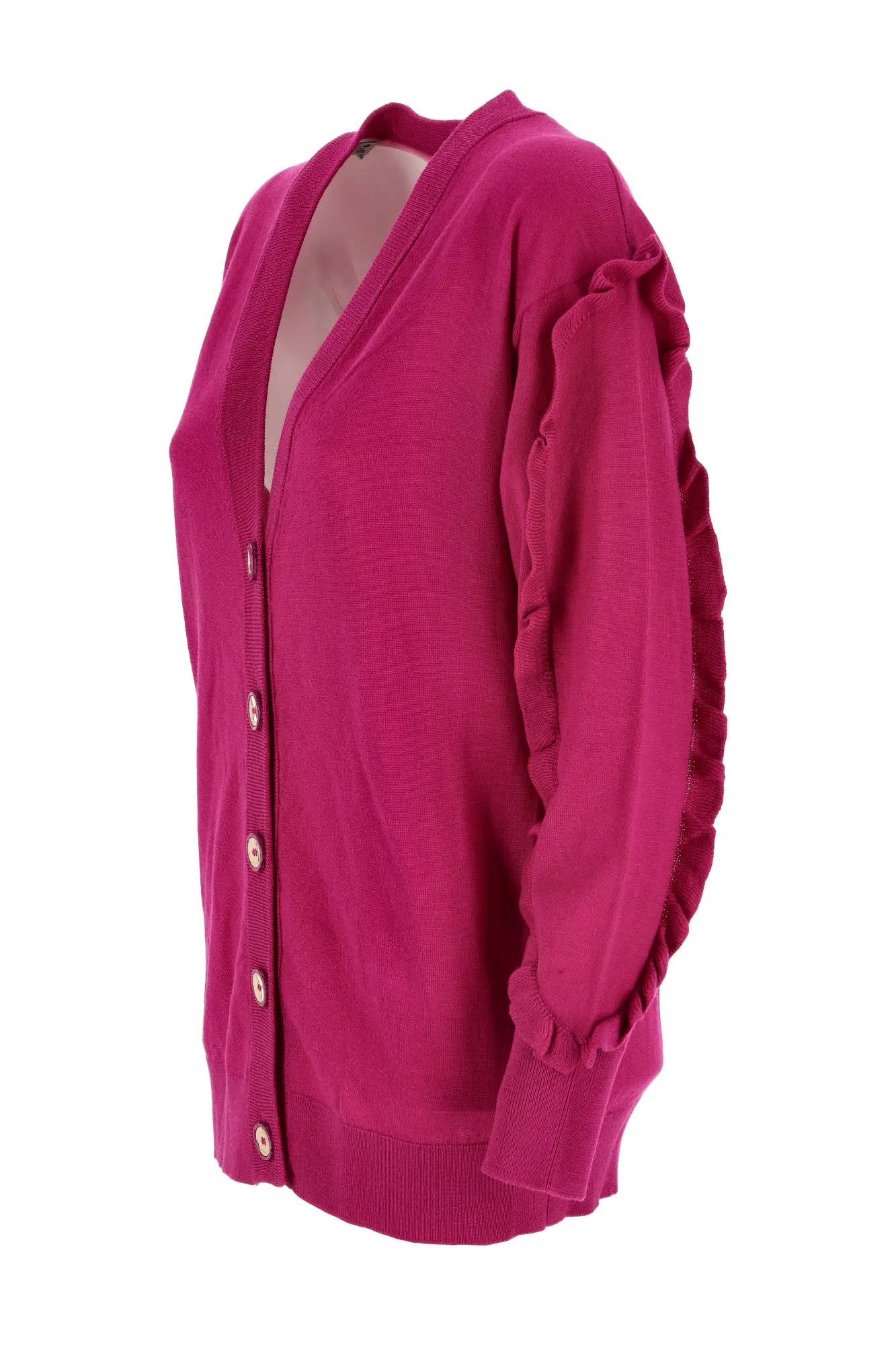 Pink Women's Lamb Wool Cardigan