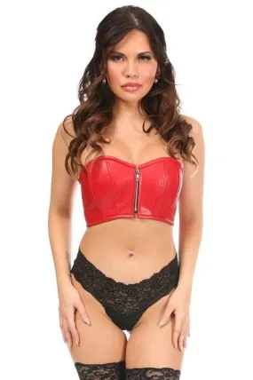 Plus Size Faux Leather Bustier Affordable, Trendy, Curvy Fashion