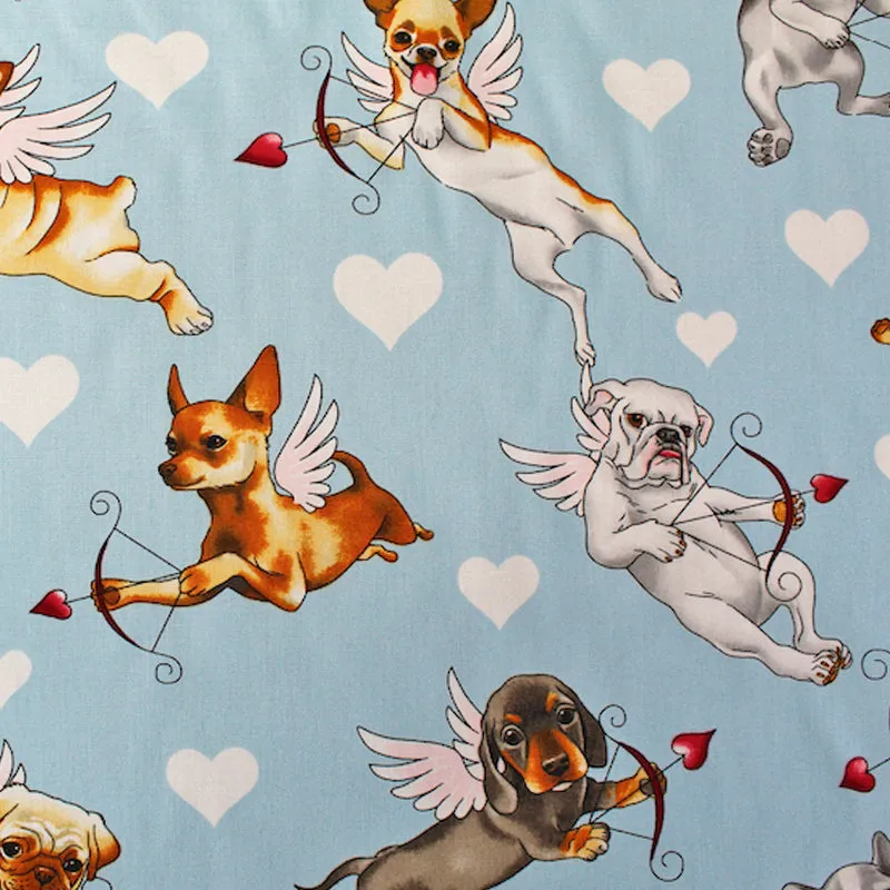 Puppy Love Fabric - Sky Blue Color - Alexander Henry - Find the Best Price Now!