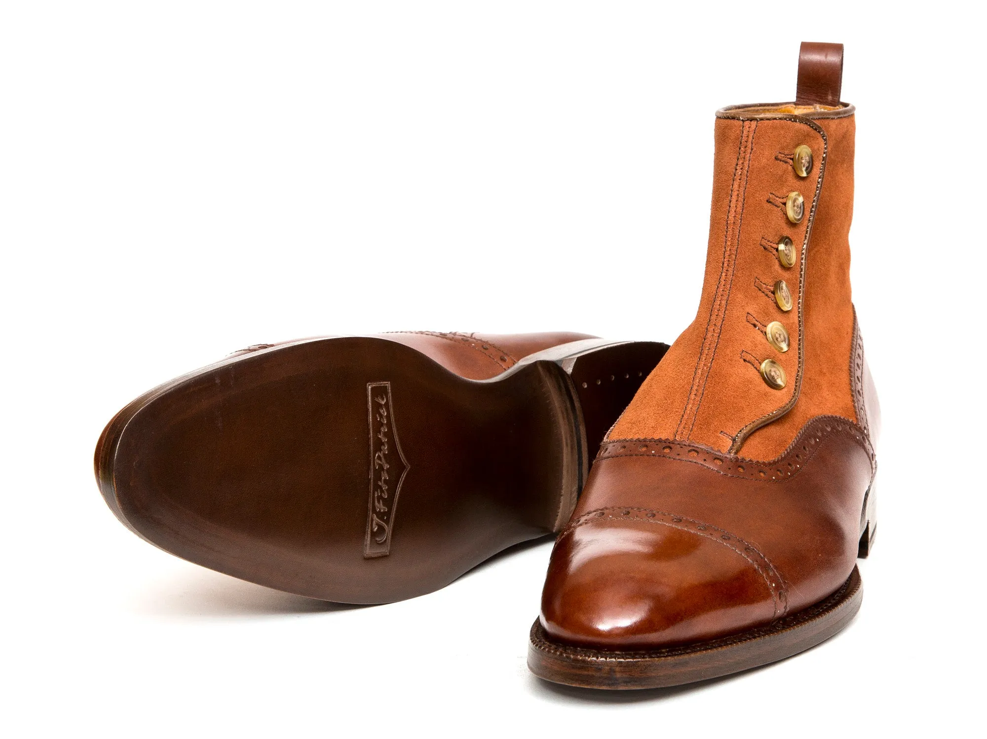 Puyallup MTO - Gold Museum Calf / Rust Suede - NGT Last - Single Leather Sole