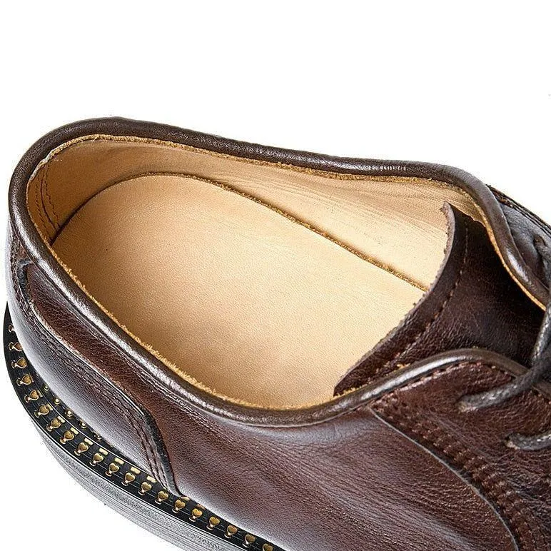 Retro Leather Oxfords - Men's Casual Shoes (Handmade), QD1245