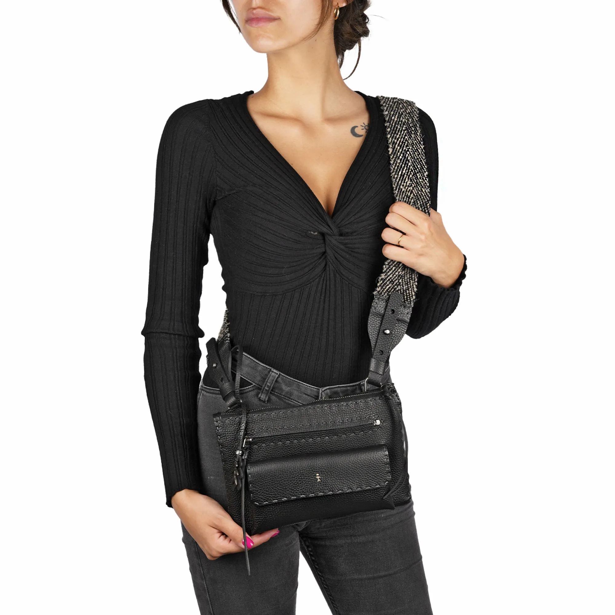 Sara Spiga Black Muflone Pocket S