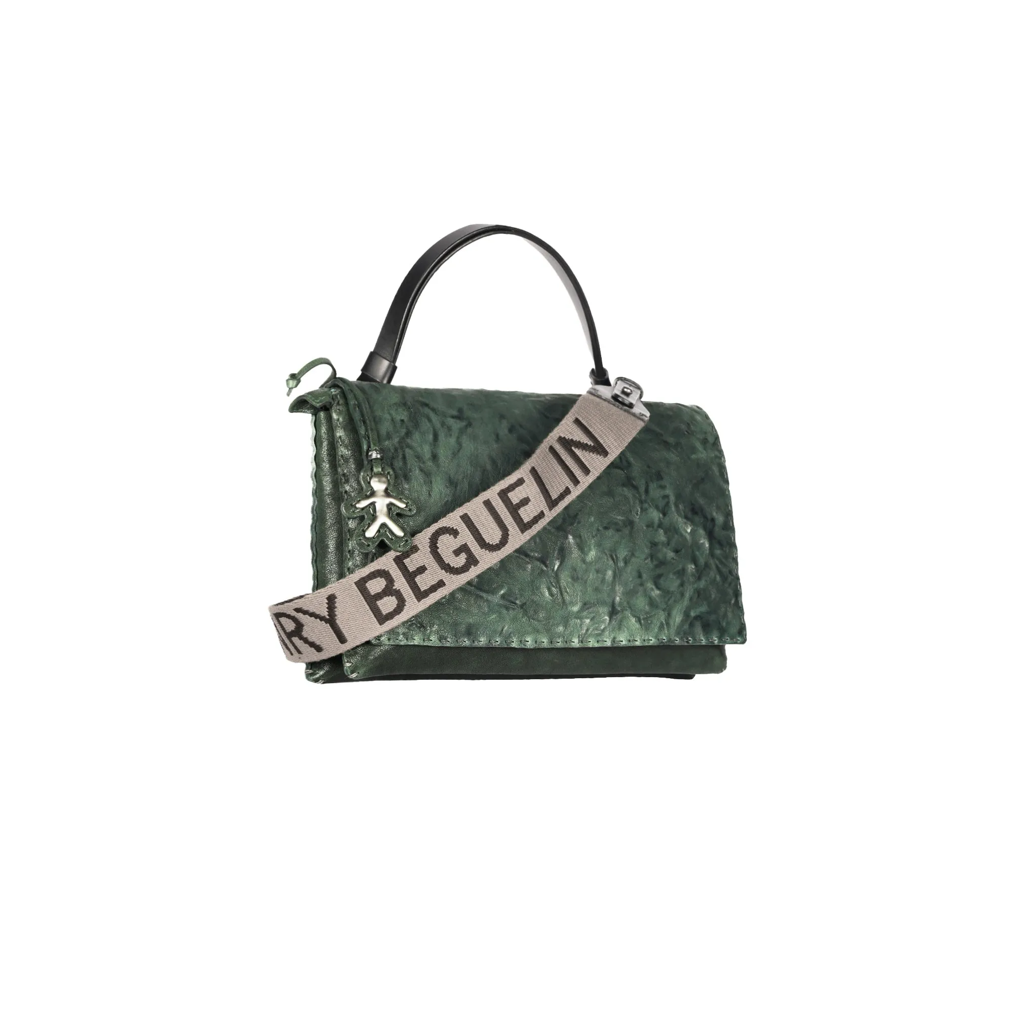 Saretta M HB Dark Green Vegetal Wash Stropicciato