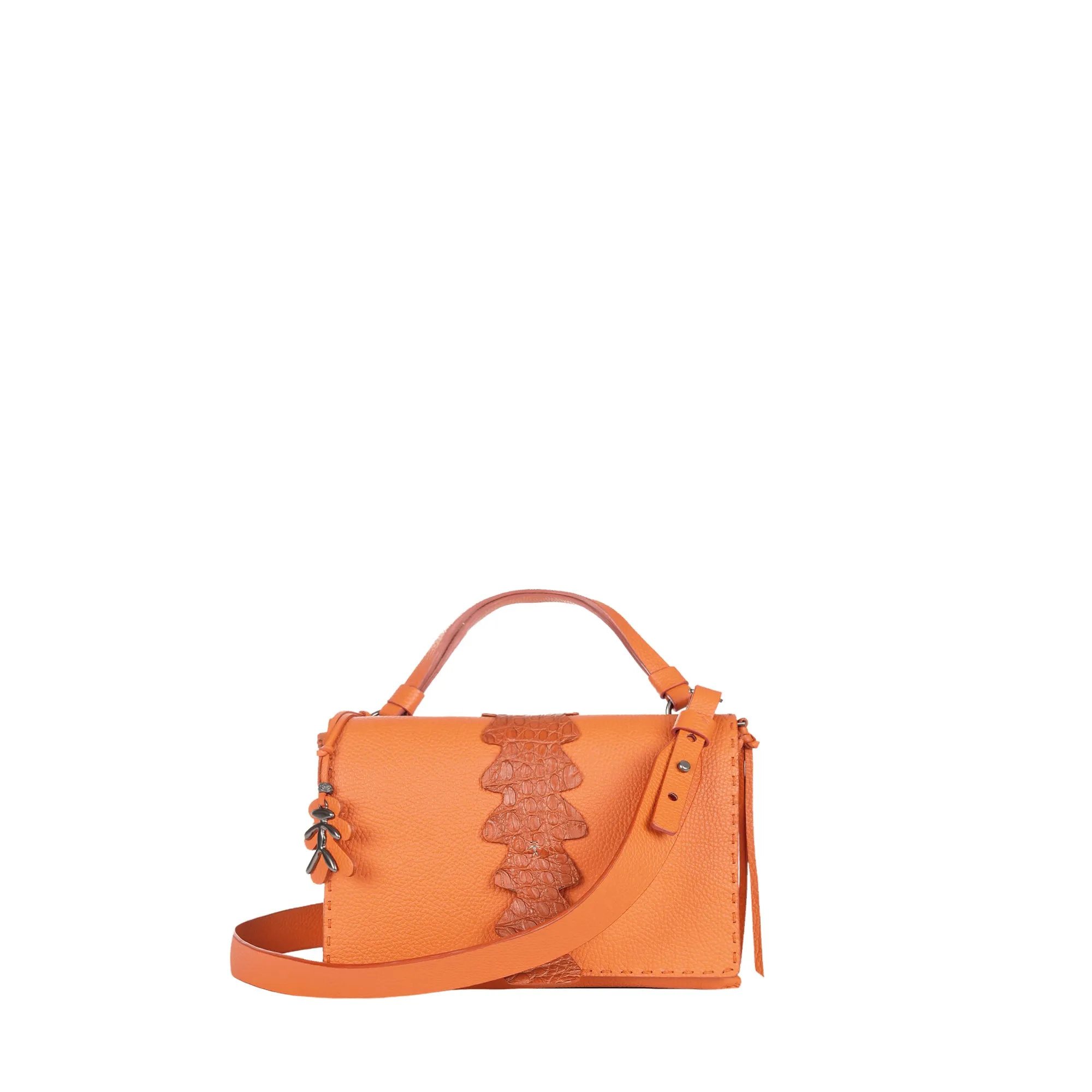 Saretta S Muflone - Crocodile Orange shoes.