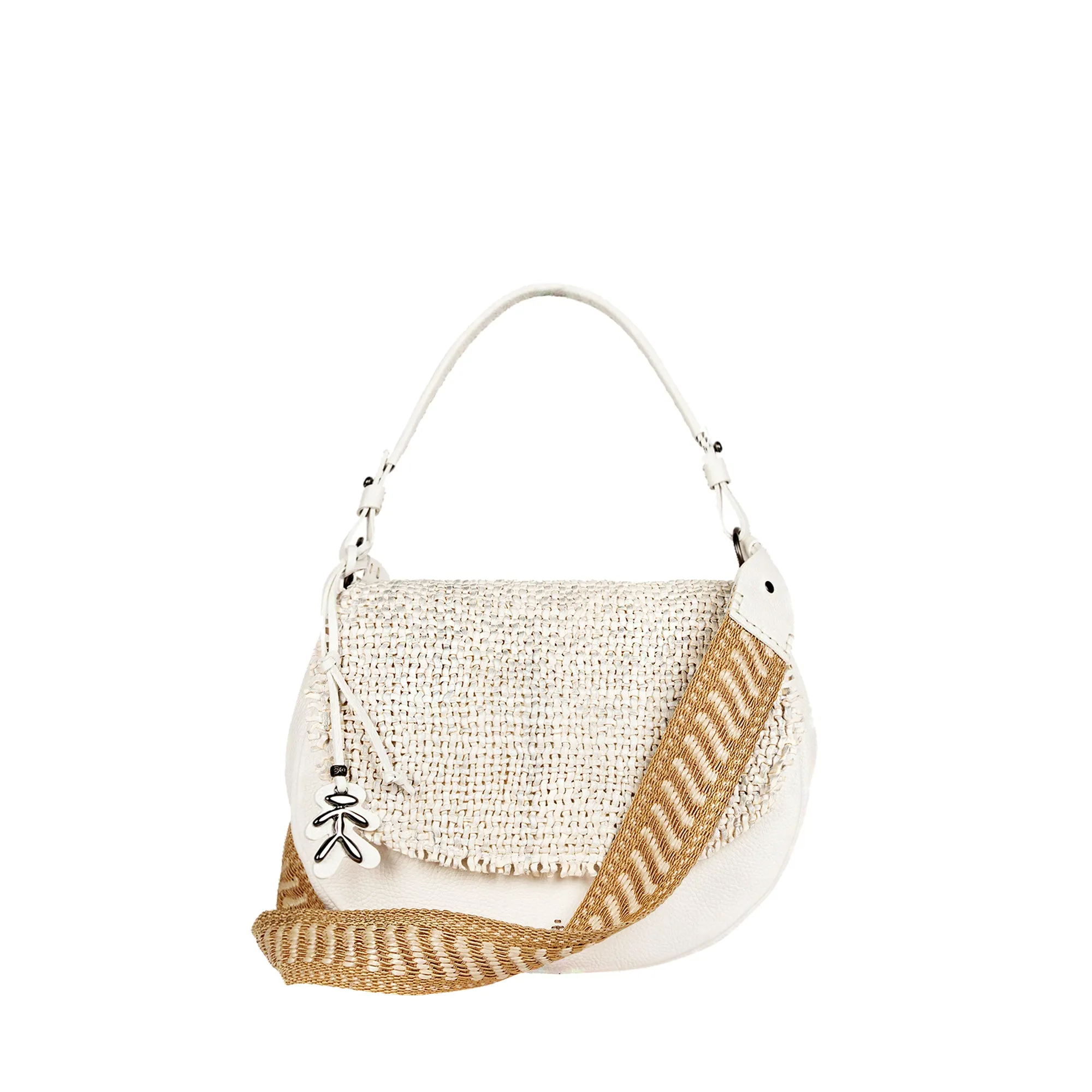 Sella M Intreccio Madreperla: Saddle Bag with Mother of Pearl Weaving (Google SEO friendly)