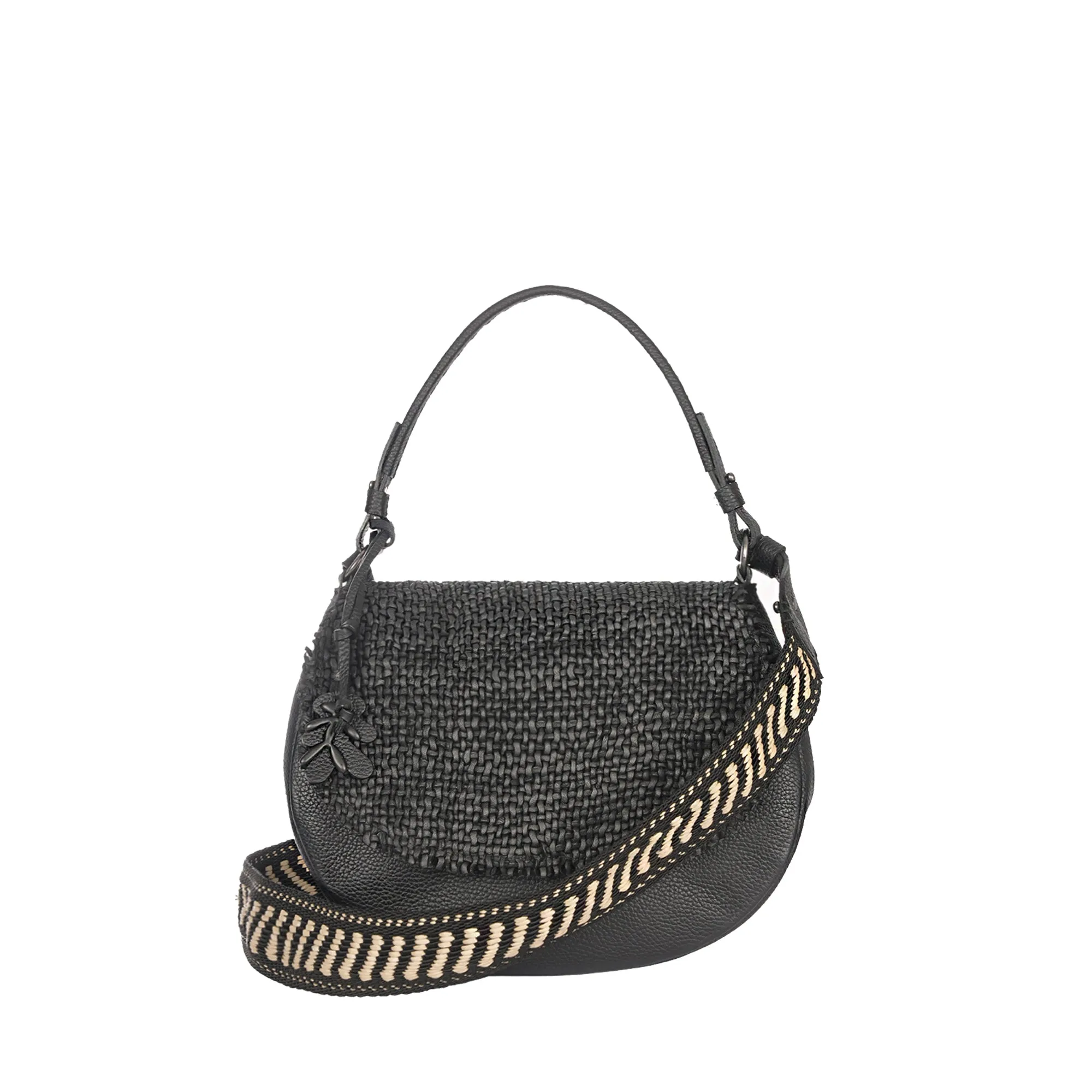 Sella M Intreccio Madreperla: Saddle Bag with Mother of Pearl Weaving (Google SEO friendly)