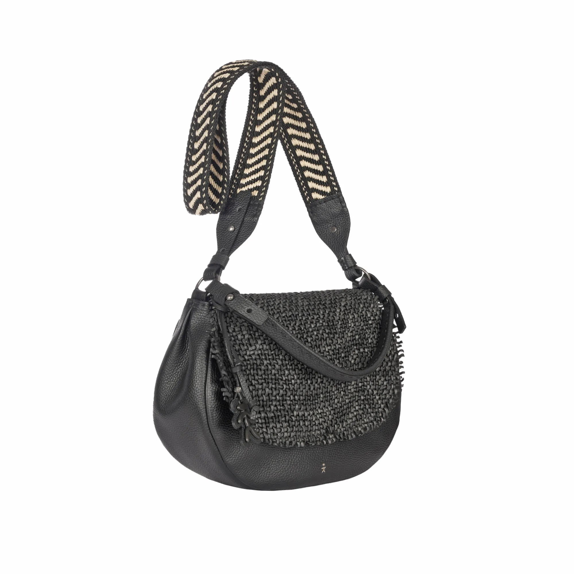 Sella M Intreccio Madreperla: Saddle Bag with Mother of Pearl Weaving (Google SEO friendly)