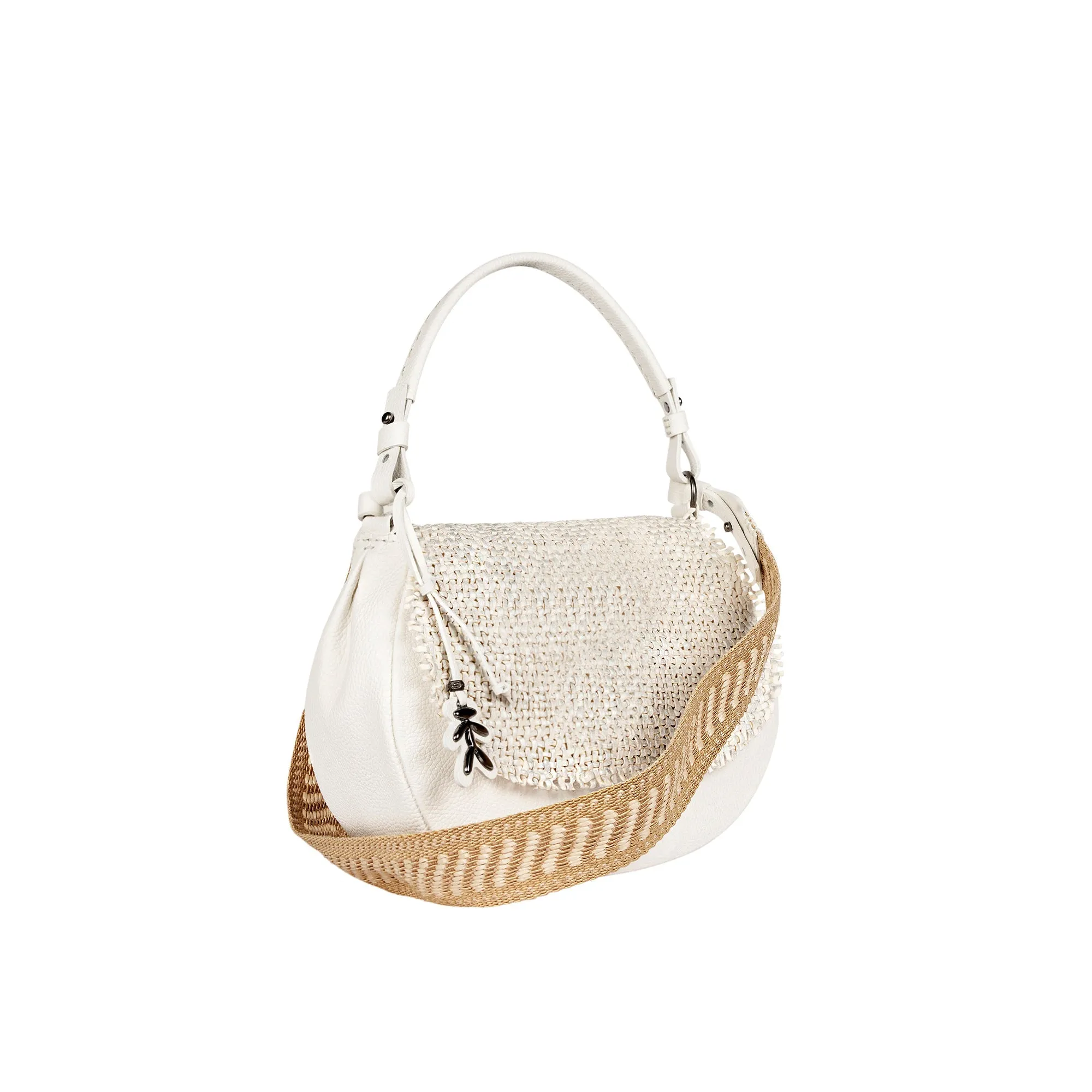 Sella M Intreccio Madreperla: Saddle Bag with Mother of Pearl Weaving (Google SEO friendly)