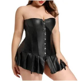 Sexy Gothic Lace Ruffle Trim Bustier Corset for Women