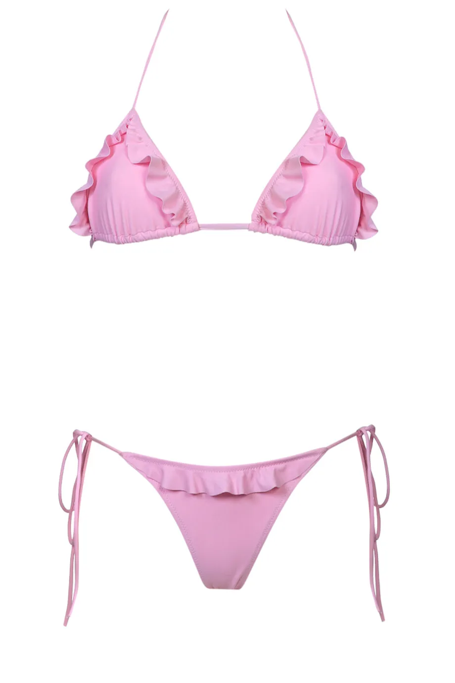 Shani Shemer Beth Bikini Top Baby Pink - Shop Now