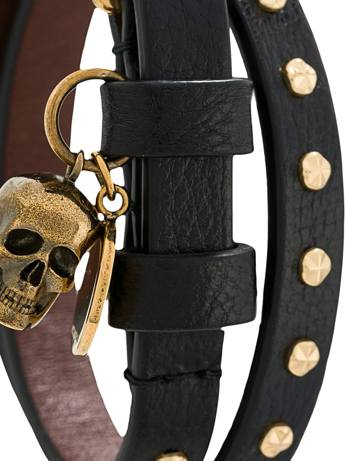 Skull bracelet with double wrapping